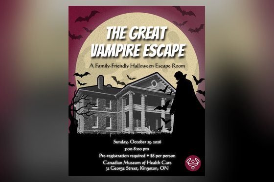 Poster for The Great Vampire Escape at the Museum of Health Care